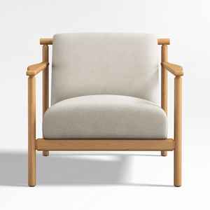 Chaise de salon élégante et moderne de style scandinave, cadre en bois massif, mousse écologique, construction durable, confort, pieds en bois - Product Image 2