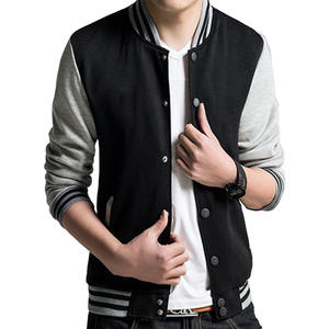 Vestes de baseball pour hommes en laine et cuir, avec logo personnalisé brodé, en promotion - Product Image 1