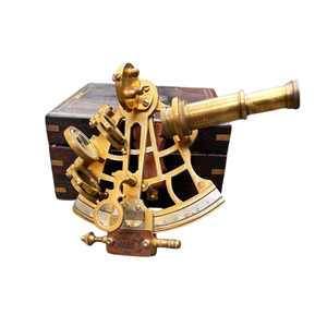 Herramienta Náutica de navegación de Sextante de latón antiguo para Astronomía y navegación marina, instrumento de barco de astrolabio marino Vintage - Product Image 4