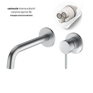 Jazz Art rubinetto lavabo a leva murale In ottone incorporato a due fori facile installazione con sistema a scatola colorata - Product Image 3