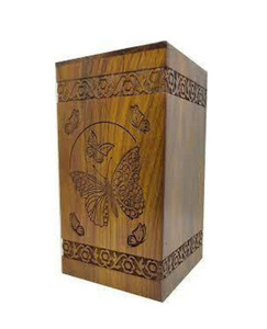 Vente en gros d'urnes funéraires en bois faites à la main de style américain urnes funéraires décoratives modernes pour hommes et femmes - Product Image 2