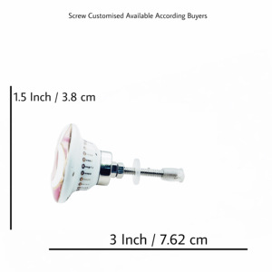 Milano Collection Meubles marocains de luxe Boutons hexagonaux en céramique or rose pour armoires de cuisine et commodes de chambre à coucher - Product Image 3