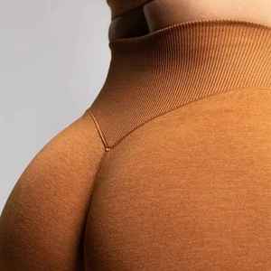 Custom Nylon Spandex <b>V</b>-Shape Butt Lifting Flare <b>Leggings</b> High <b>Waist</b> Gym Yoga Pants for Women - Product Image 3