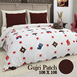 Edredón Doble de Algodón de Lujo, Tamaño Super King, Tradicional, Reversible, con Diseño Moderno de Estampado Animal para el Hogar u Hotel - Product Image 1