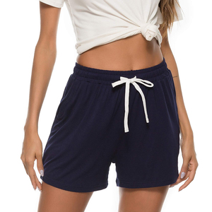 Shorts pour femmes en coton confortable à logo personnalisé, coupe classique, avec poches, séchage rapide, respirant, cordon de serrage - Product Image 4