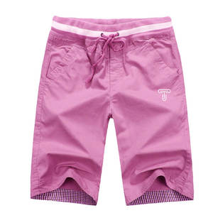 <b>Men's</b> High Quality Casual <b>Shorts</b> Eco-Friendly Polyester/Cotton Solid Pattern with Custom Brand Logo <b>for</b> Outdoor Training Fashion - Product Image 1