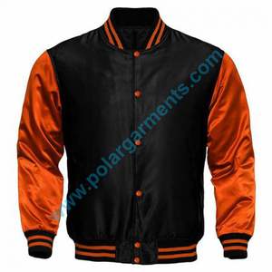 Chaqueta de satén de béisbol unisex OEM Diseño de hombro caído brillante de alto brillo Nombre y logotipo personalizados Aceptado por OEM/ODM - Product Image 6