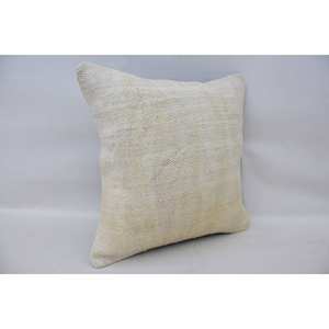 Luxury 16x16 Inch Woven Boho Wool Pillow Tufted Flat Decorative <b>Cushion</b> Vintage Leaves Print Square Ball for Home Sofa Decor - Product Image 2