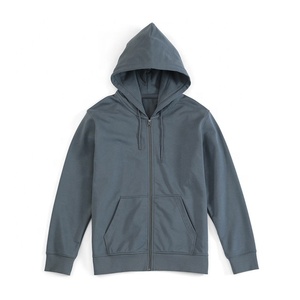 Sweat à capuche personnalisé avec fermeture éclair pour hommes, sweat à capuche en polyester lourd de haute qualité pour hommes, vente en gros de sweats à capuche de style simple pour hommes, 2025 - Product Image 1