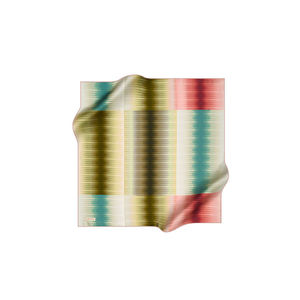 Luxury Designer Pistachio <b>Green</b> 90x90 <b>Silk</b> Twill Scarf with Dot Pattern - Product Image 1
