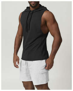 <b>Men</b> <b>Sleeveless</b> Workout Sports Wear <b>Hoodies</b> Fitness <b>Men</b> Gym <b>Sleeveless</b> <b>Hoodies</b> Vest - Product Image 2