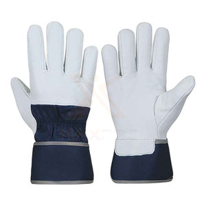 Guantes de Trabajo de Cuero Genuino Resistentes al Fuego y al Agua, Antideslizantes, con Puño de Seguridad - Product Image 1