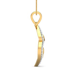 Lovely Zircon Pendant Minimalist Brass Necklace For Women 18k Gold Plated Dainty Geometric Charm Pendant For Wholesale/OEM/ODM - Product Image 2