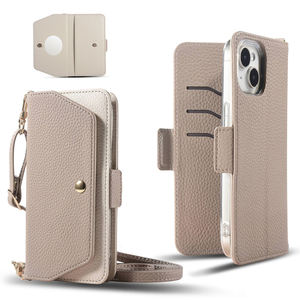 เคสโทรศัพท์หนัง PU เคสโทรศัพท์แบบกระเป๋าสตางค์สำหรับ iPhone 17 16 Pro Max PLUS มีสายและกระจกแบบถอดออกได้ - Product Image 1