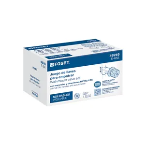 Set di ferramenta da bagno con montaggio a filo Foset saldabile 2 unità con manico in metallo - Product Image 3