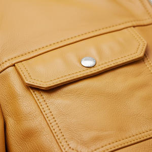 Chaqueta de Cuero para Hombre, Estilo Motero Clásico, Material Suave y Duradero, Cómoda, Ajuste Entallado, Prenda Exterior de Moda, Impermeable, para Invierno - Product Image 5