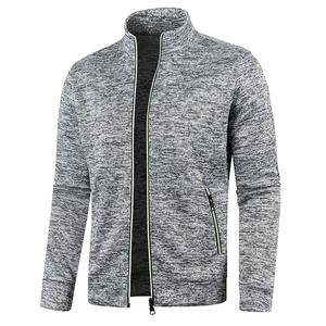 Autumn Stand Collar Zipper Sports Jackets for Men Casual Slim Running Jacket Solid Men Sweater Coats Warm <b>Jumpers</b> Zip-Up Jackets - Product Image 5