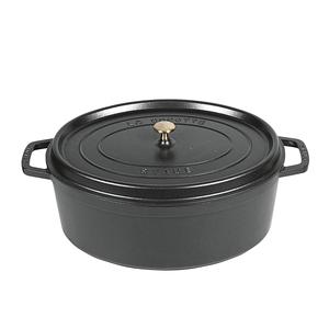 Cocotte en fonte STAUB Classic 6,7 L 33 cm ovale noire - Product Image 1