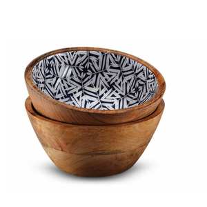 Bol en bois de manguier très vendu bol de service en bois émaillé et fruits en émail prix de gros en métal - Product Image 4