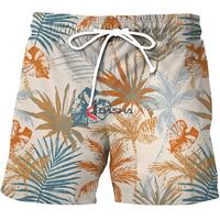 Unisex zwemshorts gebreid streetstyle strandkleding 100% polyester canvas effen kleur digitale print OEM groothandel