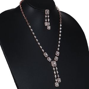 Elegante collar de joyería para mujer, diseño en oro rosa de 14 quilates con diamantes creados en laboratorio con claridad VVS - Product Image 5