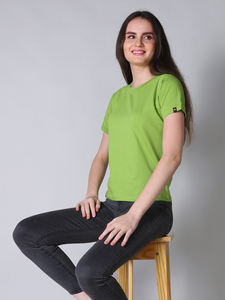 Customized Logo Printed Blank <b>Tshirt</b> Women Adults Knitted <b>YARN</b> DYED Plain Women T Shirts Wholesale 180gsm 100% Cotton India 2025 - Product Image 2