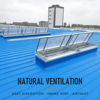 Fenêtre de ventilation de toit électrique personnalisée pour l'évacuation des fumées d'incendie, idéale pour les bâtiments industriels