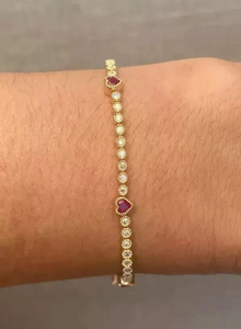 9 Ct Round Brilliant Cut Diamond Vintage Women's <b>Charming</b> Tennis <b>Bracelet</b> <b>Sterling</b> <b>Silver</b> Plated - Product Image 6