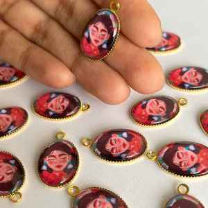 Charme en verre de pendentif de rue de résine pour des composants et des résultats de bijoux - Product Image 1