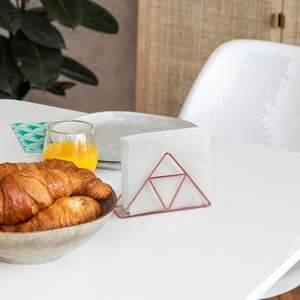 Porte-serviettes en or rose Organisateur de mouchoirs Porte-serviettes en métal Vente à chaud de la meilleure qualité Vaisselle Support de mouchoirs en papier à de bonnes affaires - Product Image 3