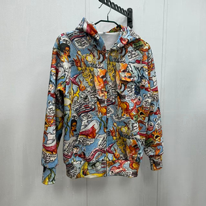 เสื้อฮู้ดผู้ชายทรงหลวมใส่100% ทรงบ็อกซี่พิมพ์ลายมีซิปโลโก้ออกแบบได้ตามต้องการ - Product Image 1