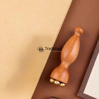 Tradebyd Rouleau de massage facial pour visage en bois naturel pour anti-poches et désintoxication cutanée