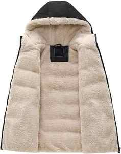 Gilet matelassé noir avec logo personnalisé en gros Gilet matelassé avec fermeture éclair Gilet matelassé avec poches latérales en gros - Product Image 6