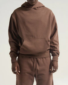 Premium Custom Winter Hoodie 100% Cotton Plain Dyed Large Print Logo Streetwear Sudadera para Hombres Mujeres Moda - Product Image 4