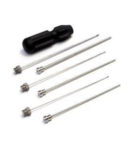 <b>Veterinary</b> Trocars Cannula Reusable Adjustable Durable 4 Piece Stainless Steel Set with Handle for Large Animal Use - Product Image 2