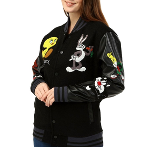 Vestes universitaires de haute qualité personnalisées aux États-Unis, vente en gros de logos en chenille, support en laine Letterman, rue principale - Product Image 2