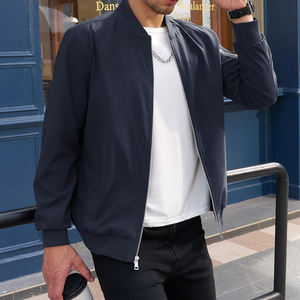 Veste bomber coupe-vent de haute qualité personnalisée, vente chaude, coupe ajustée, veste bomber en coton, nouvelle arrivée, vestes universitaires pour hommes - Product Image 2