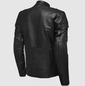 2026 unisexe haute qualité en cuir véritable col montant moto veste hiver décontracté fermeture éclair Cardigan 5XL taille lettre avant - Product Image 1