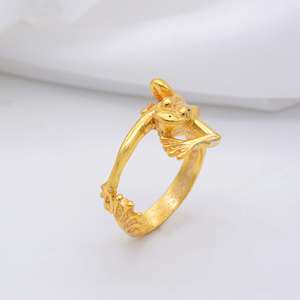 <b>Boho</b> Frog <b>Ring</b> 18k Gold Plated Brass <b>Ring</b> Animal Theme <b>Ring</b> Wholesale <b>Ring</b> for women - Product Image 5
