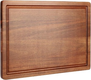 Extra Thick Acacia Wood Reversible <b>Chopping</b> <b>Block</b> with Handles and Juice Groove Premium Butcher <b>Block</b> From Bulk Supplier - Product Image 6