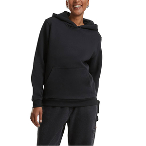 Wholesale High GSM Solid Black Warm Winter Cotton Fleece Pullover Hoodie 3D Embroidery Acid Wash Custom Design Plain Blank for - Product Image 2