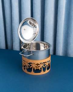 Middle East <b>Food</b> <b>Warmer</b> <b>Buffet</b> Casserole Palm Tree Design Handmade Classic Decorative Arabic Hotpot Casseroles Hot Pot <b>Warmer</b> - Product Image 6