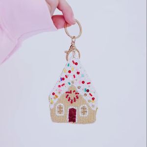 LLavero de diseño de gato de rocío con cuentas de estilo clásico hecho a mano, bordado de colores vibrantes, cuentas de semillas de cristal hechas a mano por glowin fashion - Product Image 2