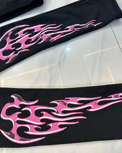 Chándal de algodón 100% de gran tamaño Unisex de alta calidad, conjunto de invierno con cuello con capucha transpirable y logotipo personalizado con estampado sólido - Product Image 5