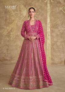 Recién llegado, la mayoría de los disfraces, hermoso color, el mejor traje Salwar Georgette Real y Dupatta con trabajo de bordado, exportador mundial - Product Image 2