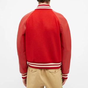 Chaqueta para hombre personalizada al por mayor Varsity Letterman chaqueta hombres béisbol Letterman Varsity chaqueta satén cómodo servicio OEM - Product Image 4