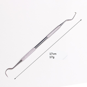 Cure-dent double extrémité en acier inoxydable, outil de nettoyage pour éliminer le tartre dentaire, outil multifonctionnel pour les <span class=keywords><strong>dents</strong></span> - Product Image 1
