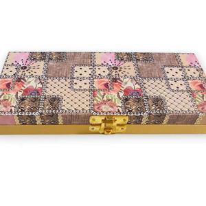 Élégante boîte d'argent en MDF lavande pour mariages, festivals et occasions spéciales - Product Image 1