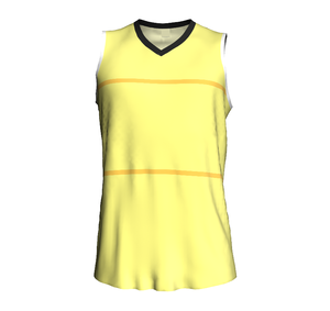 Camiseta de Baloncesto Sublimada Personalizada, Cuello en V, Sin Mangas, Absorbe la Humedad, Uniforme de Equipo Unisex para Adultos, Bloques de Color, Poliéster - Product Image 6