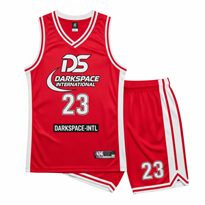 Ropa de entrenamiento de alta intensidad unisex, conjunto de uniforme de baloncesto de LICRA/poliéster antibacteriano personalizable para hombres para baloncesto - Product Image 4